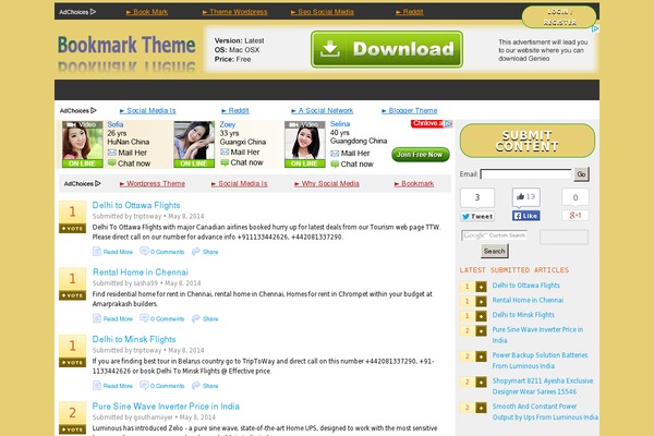 bookmarktheme.com site used Submitpro