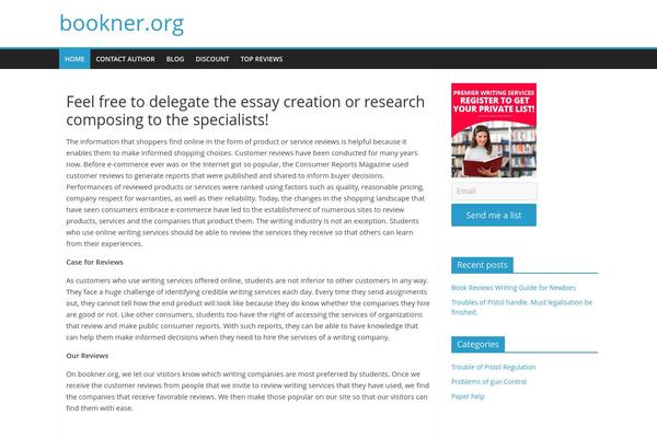 WordPress website example screenshot