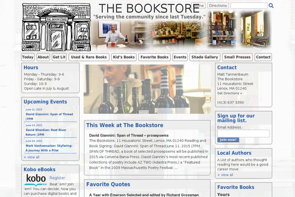 bookstoreinlenox.com site used Constructor