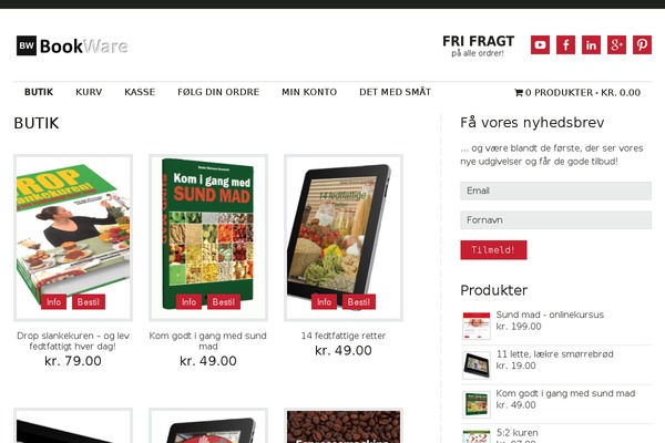bookware.dk site used Tantoshop