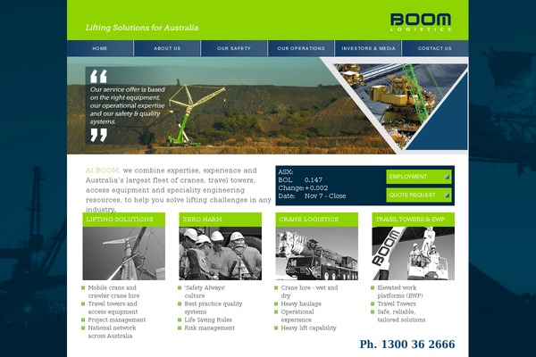Boom theme site design template sample