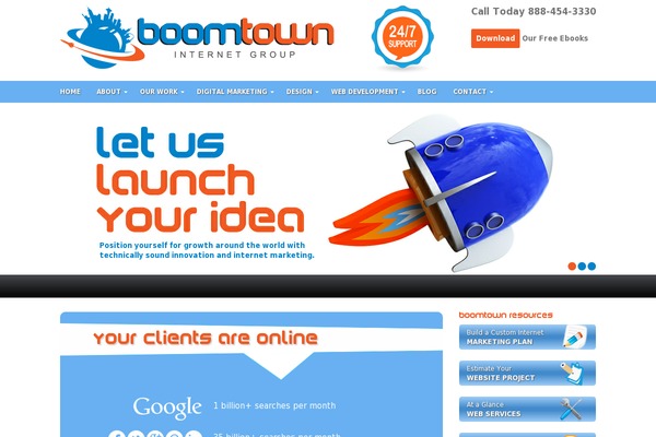 boomtown theme websites examples