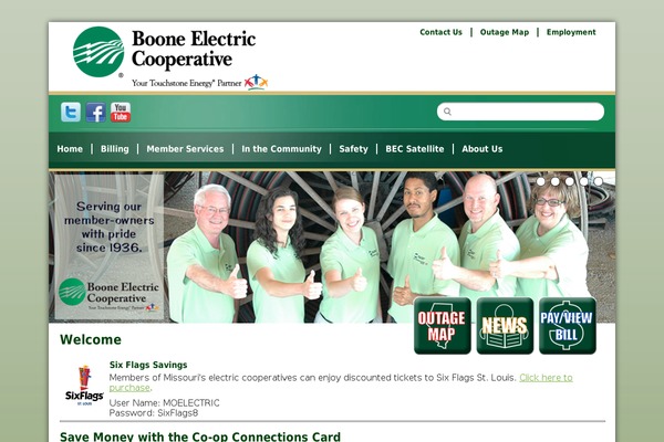 booneelectric.coop site used Mayecreate-child-theme