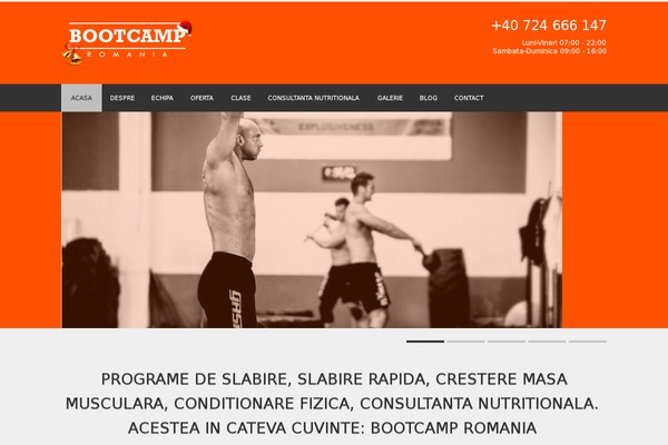 bootcampromania.ro site used Fitness-wp