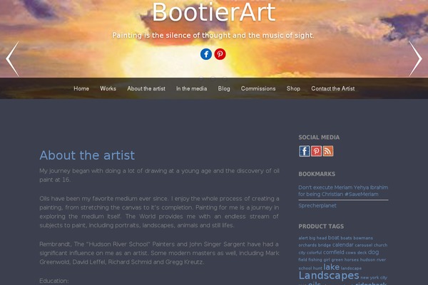 bootierart.com site used Parallax_v1.3.5