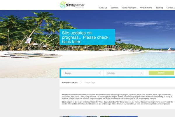 Travelo theme site design template sample