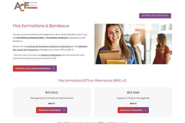 bordeauxformation.com site used Acf