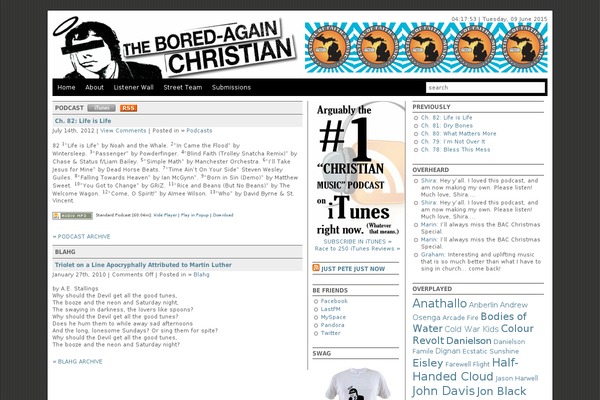 boredagainchristian.com site used Blacknwhite