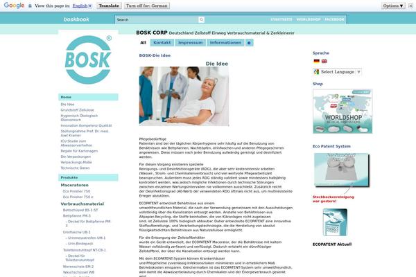boskcorp.de site used Boskbook