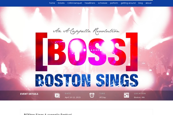 bostonsings.com site used Eventcamp-boss
