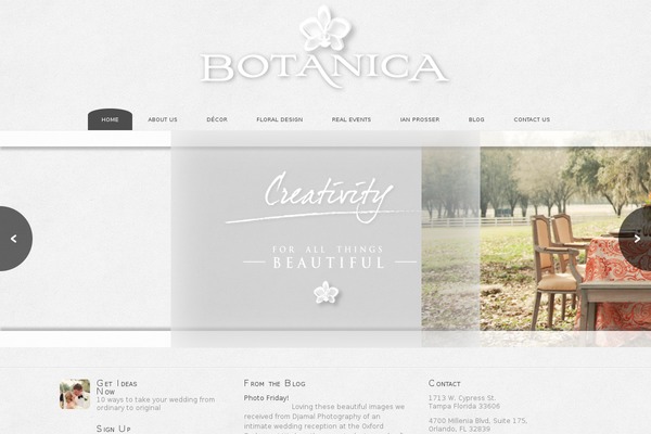 botanicaflorist.com site used Botanica