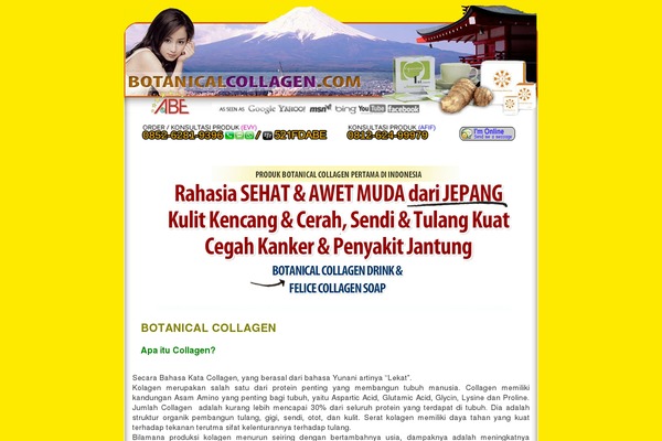 botanicalcollagen.com site used Wordpressminisite-style3-red