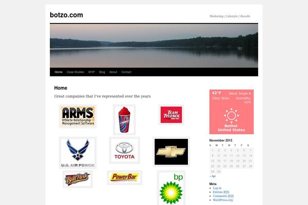 Twenty Ten theme site design template sample