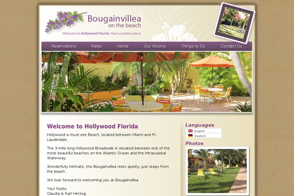 bougainvilleahollywood.com site used Bougainvillea