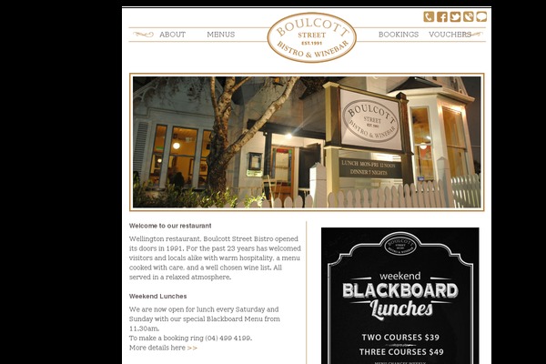 boulcottstreetbistro.co.nz site used Boulcottstreetbistro