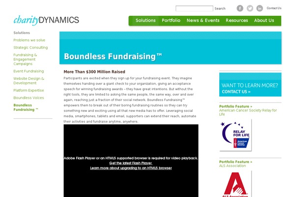 boundlessfundraising.com site used Charitydynamics