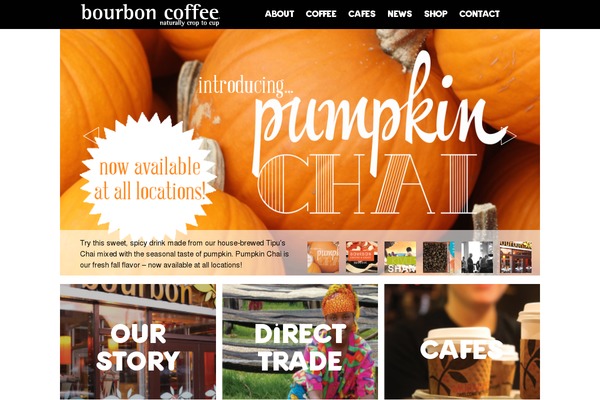 bourboncoffee.com site used Bourbon