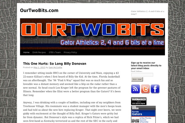 Twenty Ten theme site design template sample