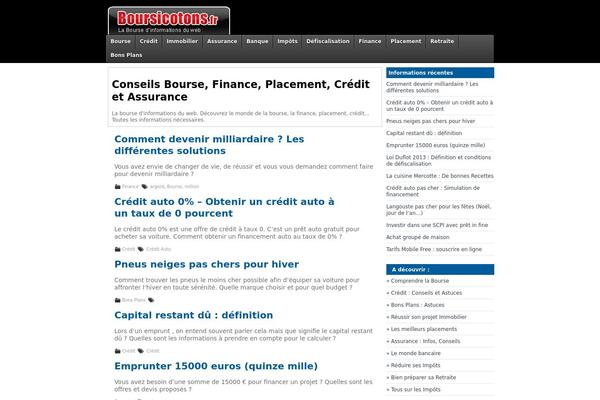boursicotons.fr site used Boursico