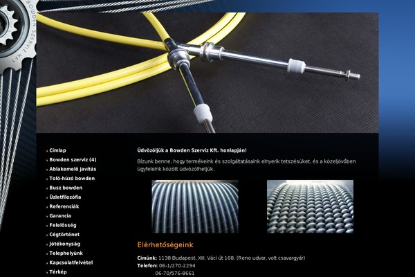 bowdenszerviz.hu site used Bowdenszerviz