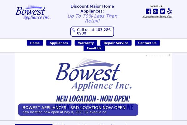 bowestappliances.ca site used Bowest