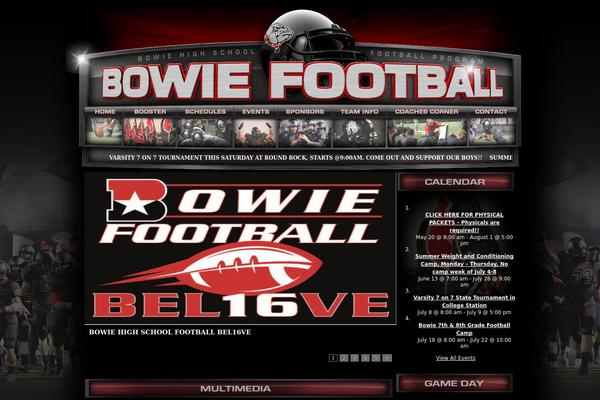 bowiefootball.org site used Sportstate