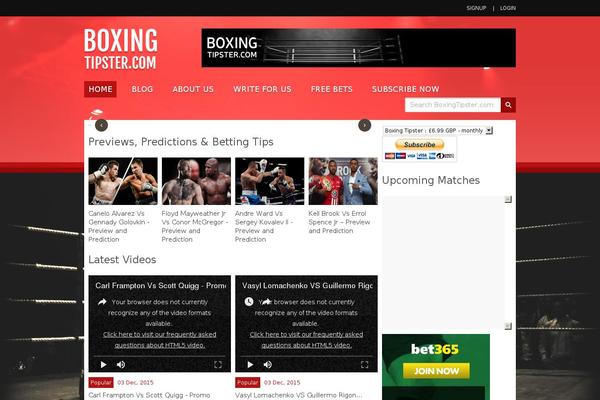 boxingtipster.com site used Boxingtipster