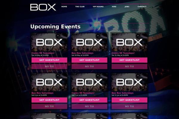 boxnightclub.com site used thebox
