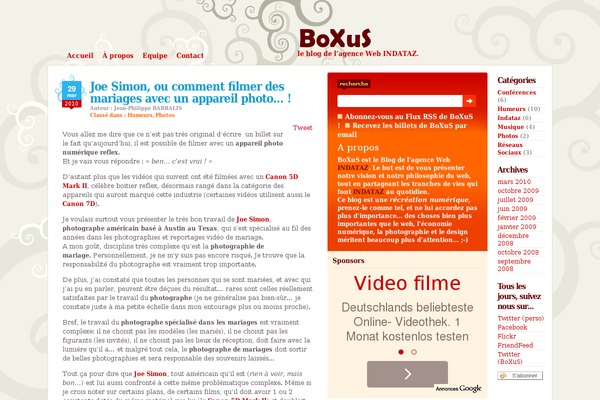 boxus.fr site used Dilectio-fr