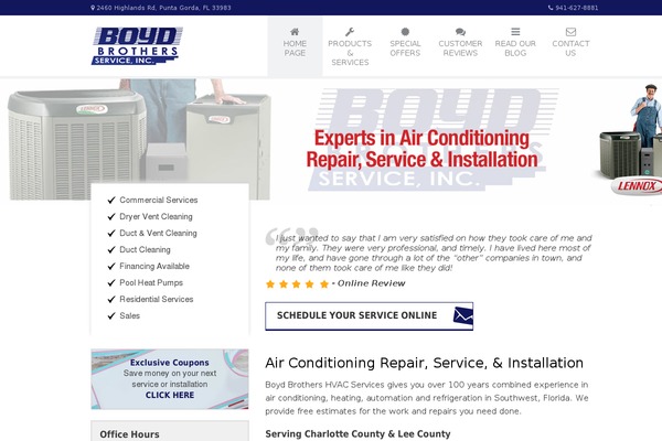 boyd-hvac.com site used Boyd