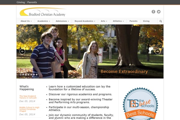 bradfordchristianacademy.org site used Nsm-embeddable-content-theme