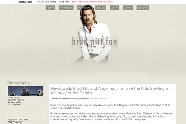 bradpittfan.com site used Nov2013