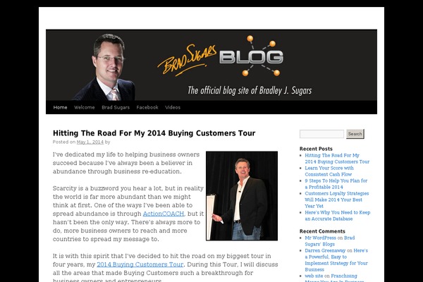 bradsugarsblog.com site used Twenty Ten