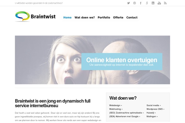 braintwist.nl site used Blog-vlog