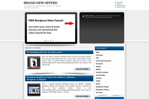 brandnewoffers.com site used Pandoraratingthemeibt