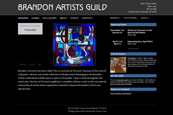 brandonartistsguild.org site used Bag