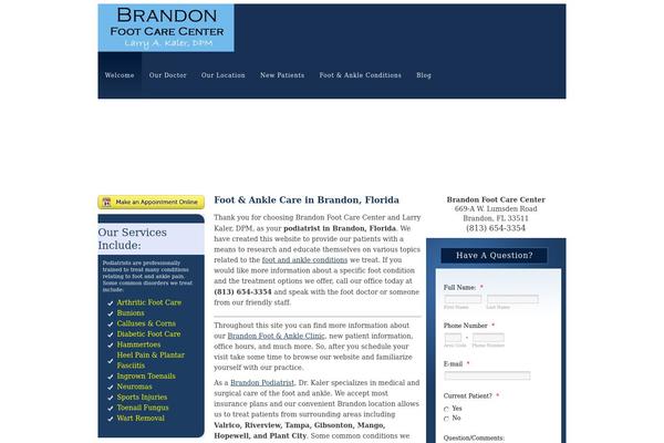 brandonfootpain.com site used Poditwo