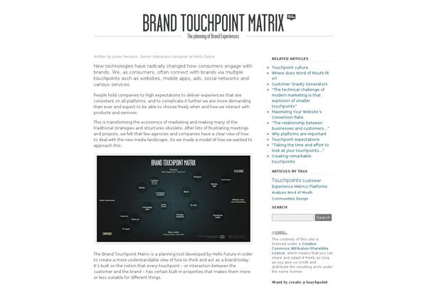 brandtouchpointmatrix.com site used Btm