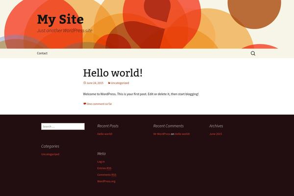 Twenty Thirteen theme site design template sample