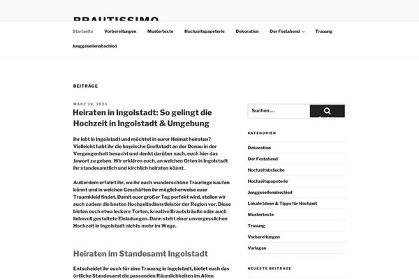 WordPress website example screenshot