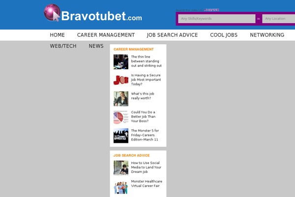 bravotubet.com site used Wp-job