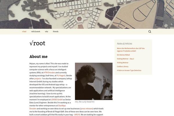 Twenty Thirteen theme site design template sample