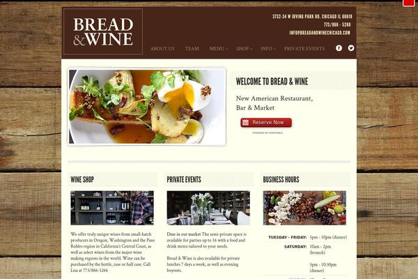 breadandwinechicago.com site used Diner