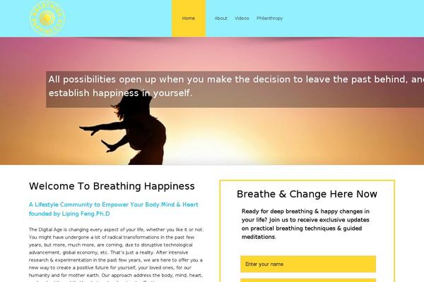 breathinghappiness.com site used Avada Child