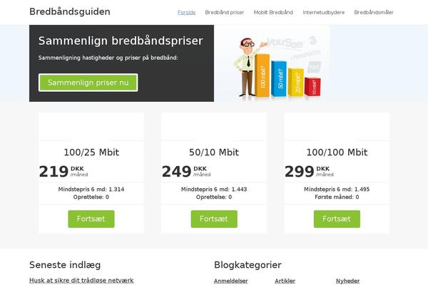 bredbaandsguiden.dk site used Bredbaandsguiden