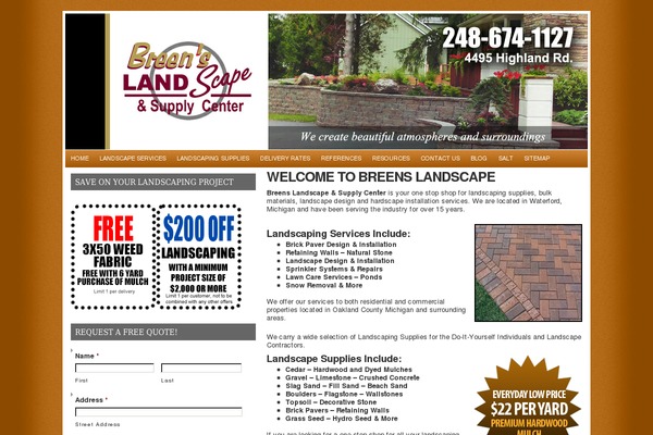 breenslandscape.com site used Flexxorange