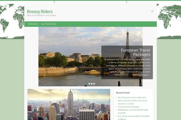 Travelify theme site design template sample