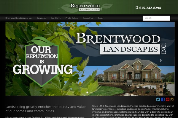 brentwood-landscapes.com site used Wordpress Bootstrap Master