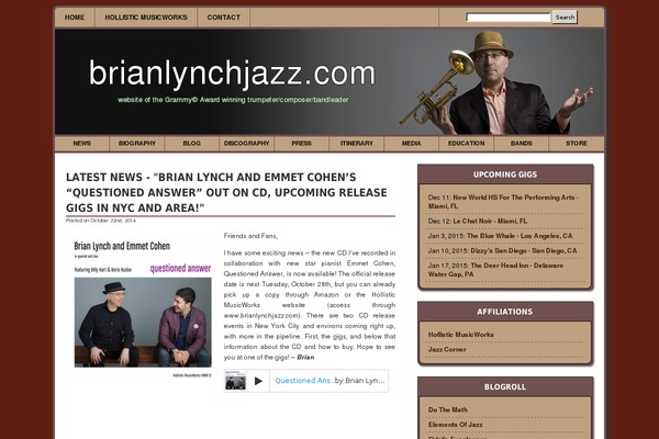 brianlynchjazz.com site used Bljazz