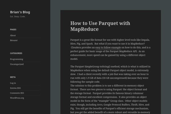 Twenty Fifteen theme site design template sample